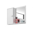 Assistência Técnica e Garantia do produto Espelheira para Banheiro 1 Porta 2 Prateleiras Gênova Móveis Bechara Branco