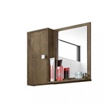 Assistência Técnica e Garantia do produto Espelheira para Banheiro 1 Porta 2 Prateleiras Gênova Móveis Bechara Madeira Rústica