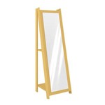 Assistência Técnica e Garantia do produto Espelho de Chão com 2 Prateleiras Retrô 161cmx50cm Movelbento Amarelo
