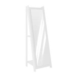 Assistência Técnica e Garantia do produto Espelho de Chão com 2 Prateleiras Retrô 161cmx50cm Movelbento Branco