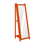 Assistência Técnica e Garantia do produto Espelho de Chão com 2 Prateleiras Retrô 161cmx50cm Movelbento Laranja