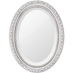 Assistência Técnica e Garantia do produto Espelho Oval Bisotê 26414 (25x37cm) Branco Provençal - Ornamental Design