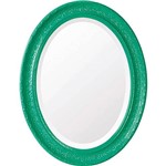 Assistência Técnica e Garantia do produto Espelho Oval Bisotê 26754 (66x85cm) Verde Esmeralda - Ornamental Design