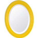 Assistência Técnica e Garantia do produto Espelho Oval Bisotê 26276 (66x85cm) Amarelo Happy - Ornamental Design