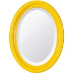 Assistência Técnica e Garantia do produto Espelho Oval Bisotê 26277 (25x37cm) Amarelo Happy - Ornamental Design