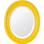 Assistência Técnica e Garantia do produto Espelho Oval Bisotê 26281 (41x50cm) Amarelo Happy - Ornamental Design