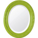 Assistência Técnica e Garantia do produto Espelho Oval Bisotê 26284 (41x50cm) Verde Retrô - Ornamental Design