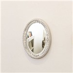 Assistência Técnica e Garantia do produto Espelho Oval Ornamental Classic 37cmx25cm Santa Luzia Branco Provençal