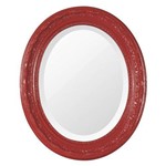 Assistência Técnica e Garantia do produto Espelho Oval Ornamental Classic Santa Luzia 50cmx41cm Vermelho