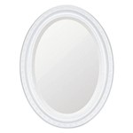 Assistência Técnica e Garantia do produto Espelho Oval Ornamental Classic Santa Luzia 37cmx25cm Branco