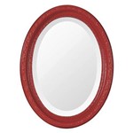 Assistência Técnica e Garantia do produto Espelho Oval Ornamental Classic Santa Luzia 37cmx25cm Vermelho