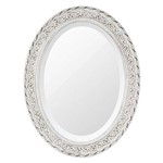 Assistência Técnica e Garantia do produto Espelho Oval Ornamental Classic Santa Luzia 85cmx66cm Branco Provençal