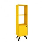 Assistência Técnica e Garantia do produto Estante com 1 Porta Retrô Domus Alta Delmarco Móveis Amarelo