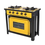 Assistência Técnica e Garantia do produto Fogão Bravo Amarelo 2 Bocas com Forno - Br2bfam - Venâncio