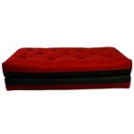 Assistência Técnica e Garantia do produto Futon Japonês Casal Dobrável Sofa Cama Vermelho/Preto