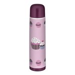 Assistência Técnica e Garantia do produto Garrafa Térmica 750ml Aço Inox Estampada Lilas Rosa Cupcake Fácil de Limpar