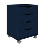 Assistência Técnica e Garantia do produto Gaveteiro Colors 3425A 4 Gavetas Azul Escuro - Madesa