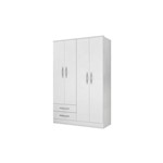 Assistência Técnica e Garantia do produto Guarda Roupa 04 Portas 02 Gavetas Linus Qmovi 258500 Branco/Branco