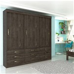 Assistência Técnica e Garantia do produto Guarda Roupa Casal 3 Portas de Correr 9 Gavetas Chicago Tcil Móveis Cumaru Rustic