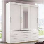 Assistência Técnica e Garantia do produto Guarda Roupa Casal 3 Portas de Correr com Espelho Click Star Flex Branco/Fucsia