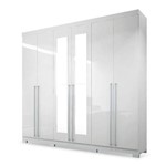 Assistência Técnica e Garantia do produto Guarda-Roupa Imaginare 6 Portas com Espelho e Pés Branco
