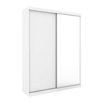 Assistência Técnica e Garantia do produto Guarda Roupa Modulado com Espelho 2 Portas 6 Gavetas 2 Cabideiros 176cm Supreme Robel Branco