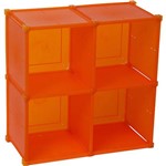 Assistência Técnica e Garantia do produto Guarda Tudo 2x2 6B 60x60cm Laranja Polipropileno - Metaltru