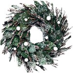 Assistência Técnica e Garantia do produto Guirlanda de Natal Verde com Bagas Brancas 27cm Christmas Traditions