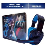 Assistência Técnica e Garantia do produto Headset Gamer Xbox One Ps4 Pc Som do Jogo e Chat P2/P3 Feir Fr-512 Azul