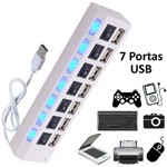 Assistência Técnica e Garantia do produto Hub USB 7 Portas 2.0 LED Indicador 480 Mbps BRANCO CBRN01132
