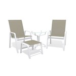 Assistência Técnica e Garantia do produto Jogo 2 Cadeiras, com Mesa Alumínio Branco Tela Colonial