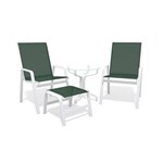 Assistência Técnica e Garantia do produto Jogo 2 Cadeiras, com Mesa Alumínio Branco Tela Verde