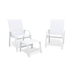 Assistência Técnica e Garantia do produto Jogo 2 Cadeiras, S/ Mesa Alumínio Branco Tela Branco