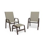 Assistência Técnica e Garantia do produto Jogo 2 Cadeiras, S/ Mesa Alumínio Marrom Tela Colonial
