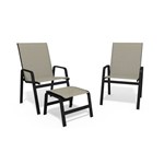 Assistência Técnica e Garantia do produto Jogo 2 Cadeiras, S/ Mesa Alumínio Preto Tela Colonial