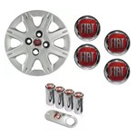 Assistência Técnica e Garantia do produto Jogo Calota Aro 13 Fiat Uno Palio Way Economy + Emblema Resinado + Tampa Ventil