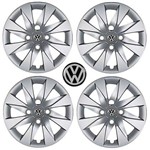 Assistência Técnica e Garantia do produto Jogo Calota Aro 13 Up 2015 Volkswagen Grid 4 Peças Prata + Emblema Resinado