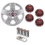 Assistência Técnica e Garantia do produto Jogo Calota Aro 14 Strada 2013 Fiat Grid Roda + Emblema Resinado + Tampa Ventil