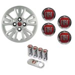 Assistência Técnica e Garantia do produto Jogo Calota Aro 14 Uno Way 2011 2012 Fiat Grid + Emblema Resinado + Tampa Ventil