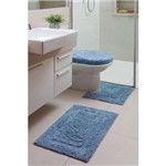 Assistência Técnica e Garantia do produto Jogo de Banheiro Capri Mirante Azul 3 Peças - 100% Algodão -