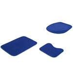 Assistência Técnica e Garantia do produto Jogo de Banheiro Liso 3 Peças 100% Poliéster Azul - Casaborda Enxovais