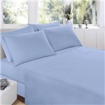 Assistência Técnica e Garantia do produto Jogo de Cama King Prata 150 Fios Liso Azul - Santista