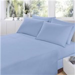 Assistência Técnica e Garantia do produto Jogo de Cama Queen Prata 150 Fios Liso Azul - Santista