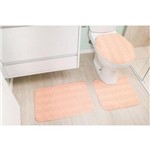 Assistência Técnica e Garantia do produto Jogo de Tapete para Banheiro 3 Peças Esmeralda Rosa