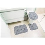 Assistência Técnica e Garantia do produto Jogo de Tapete para Banheiro 3 Peças Silver Porcelanato Azul