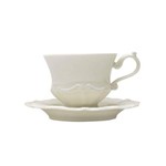 Assistência Técnica e Garantia do produto Jogo de Xícaras de Café com Pires Porcelana 12 Peças 90ml Fancy Rojemac Branco