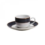Assistência Técnica e Garantia do produto Jogo de Xícaras de Café com Pires Porcelana 12 Peças 90ml Rojemac Branco/Azul/Dourado