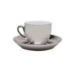 Assistência Técnica e Garantia do produto Jogo de Xícaras de Café com Pires Porcelana 12 Peças 90ml Rojemac Branco
