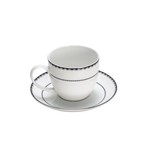 Assistência Técnica e Garantia do produto Jogo de Xícaras de Chá em Porcelana 220ml 6 Peças Blue Gold Wolff Rojemac 25066