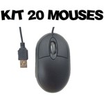 Assistência Técnica e Garantia do produto Kit 20 Mouses Óptico Standart USB P/ Notebook e Pc Windows Preto Caixas Individuais